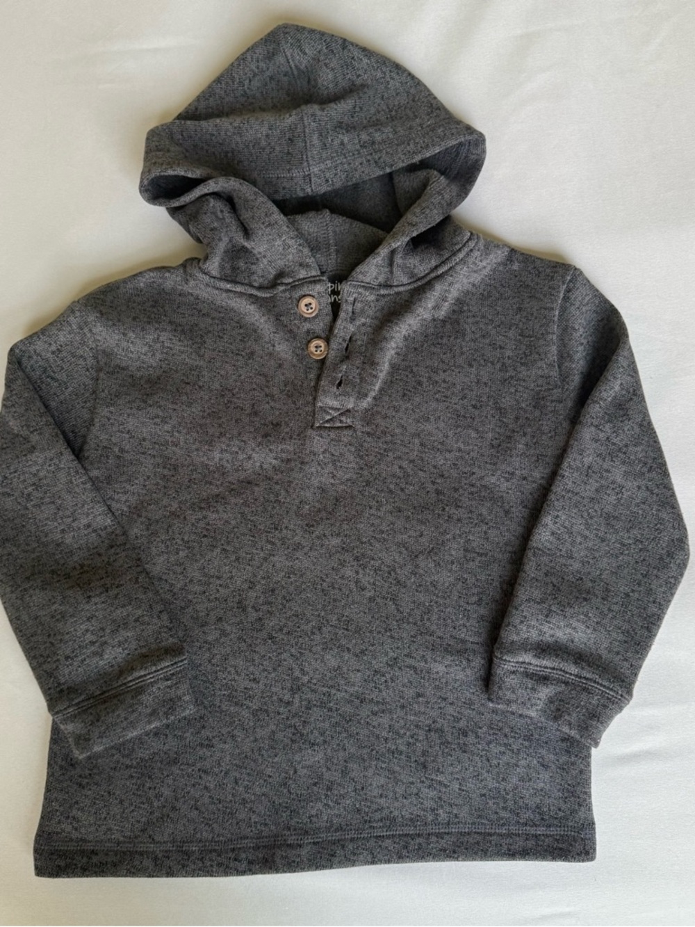 jumping beans Dark Gray Hooded Henley Pullover